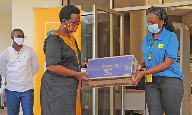 MTN donates pads to women in COVID-19 isolation centres MTN donates pads to women in COVID-19 isolation centres