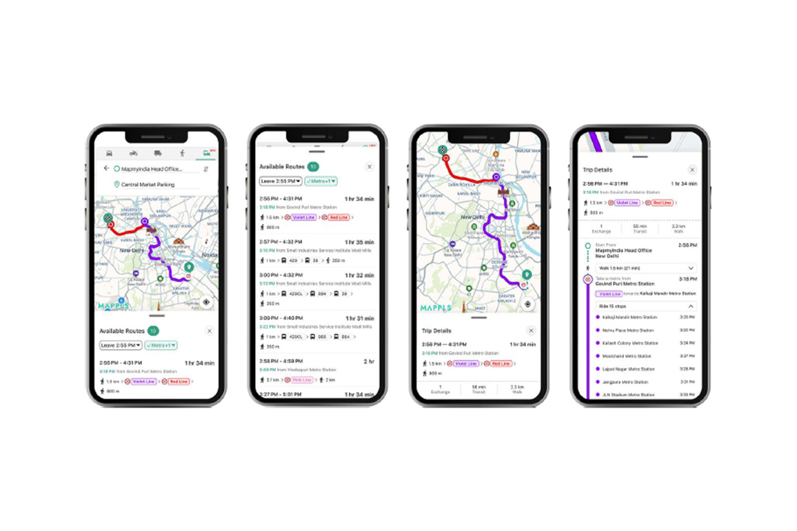 MapmyIndia Mappls adds Metro, Rail, and Bus routes to navigation app