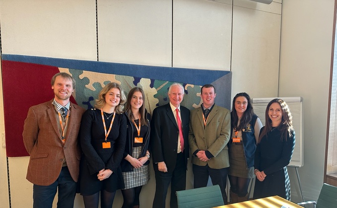 Members from Cheshire Young Farmers' Club met with Chester South and Eddisbury MP Aphra Brandreth (right) and Farming Minister Daniel Zeichner (centre) to discuss mental health in rural and farming communities.