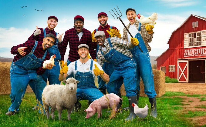 British YouTube social media group Sidemen became farmers for 24 hours to learn about the challenges farmer's faced (Josh Zerker)