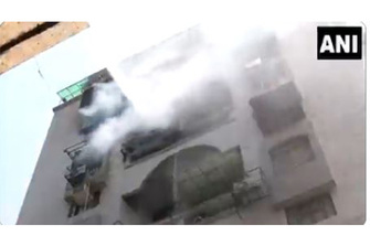 Gujarat: Fire breaks out on 8th floor of residential building in Ahmedabad