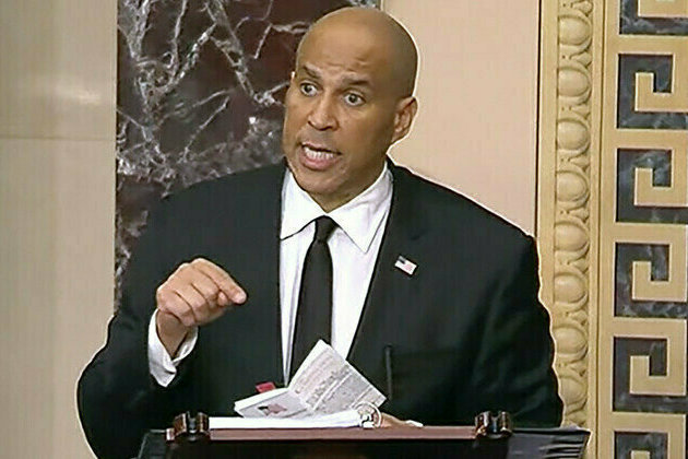 US senator breaks record by trashing Trump for 25 hours straight