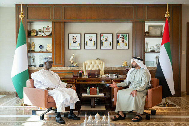 Saif bin Zayed meets Nigerian National Security Advisor