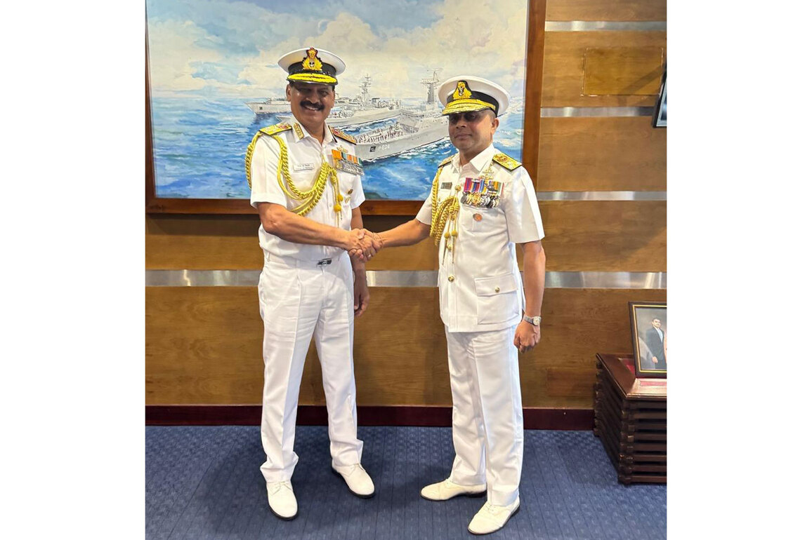 Indian Navy chief Admiral Dinesh K Tripathi calls on Sri Lankan PM, discusses defence ties