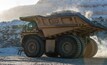 A dump truck at ArcelorMittal's Quebec iron ore operation