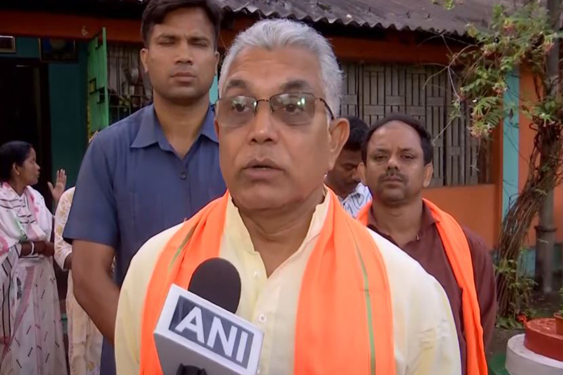 "Wave of change in Bengal": BJP candidate Dilip Ghosh campaigns in Kharagpur Sadar