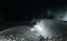  The dozer was capping blasted ground when the operator noticed a fire. 