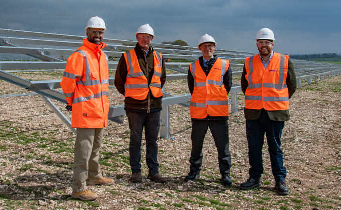 Amit Oza, chief commercial officer at Push Energy; Josh Stratton, landowner;  Andrew Murrison MP;  Bill Rees, director of Centrica Energy Assets Amit Oza, Chief Commercial Officer, Push Energy _ Josh Stratton, Landowner _ Andrew Murrison, MP _ Bill Rees, Director of Centrica Energy Assets (left to right). Credit: Centrica