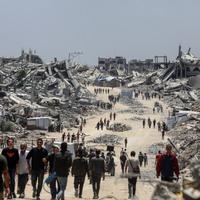MIDEAST-GAZA-BEIT LAHIA-RETURNING PALESTINIANS