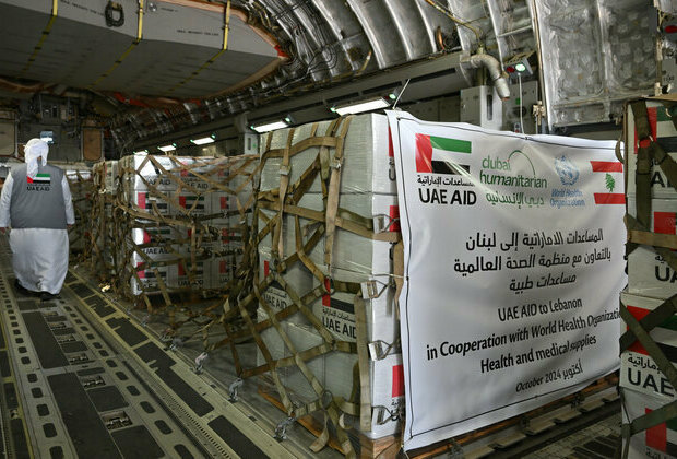 Launching 'UAE stands with Lebanon' campaign, UAE, in cooperation with WHO, dispatches aircraft carrying medical aid to Lebanon