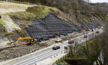  Anchored steel mesh rock netting was among the techniques used by CAN Geotechnical on a slope stabilisation project in Wales