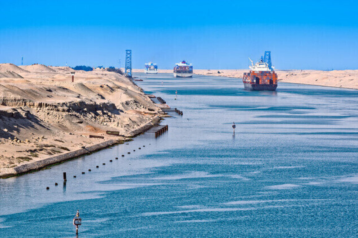 Suez Canal cargo traffic surges