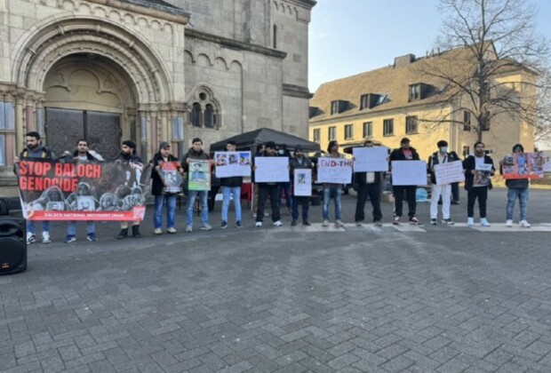 Baloch National Movement's protest in Germany exposes Pakistan's genocide, human rights abuses in Balochistan