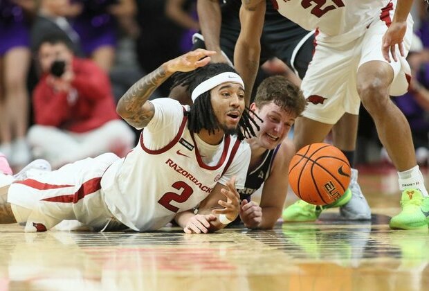 Boogie Fland helps Arkansas rout Central Arkansas