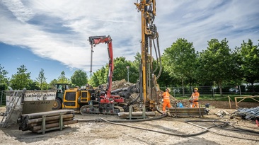 Bauer Resources built a geothermal probe system for the new modular building on the Regensburg University campus in nine months