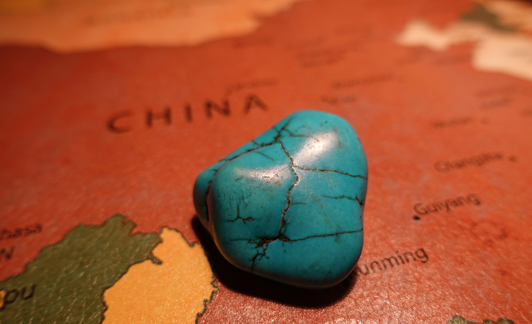Chalchuite stone on the map of China