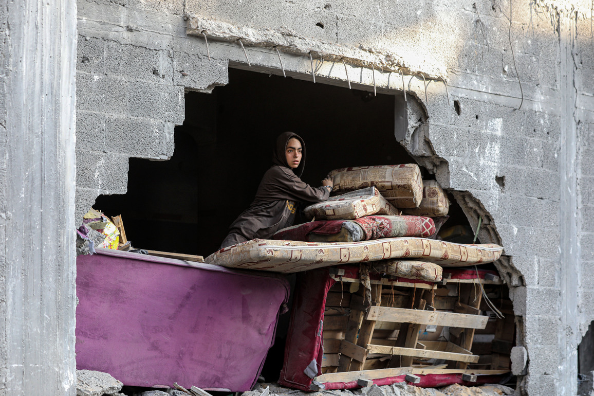 MIDEAST-GAZA CITY-AIRSTRIKE-DAMAGE