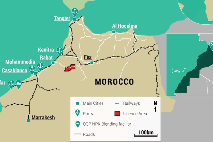 Emmerson's Khemisset licence area in Morocco