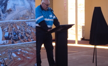  Altura managing director James Brown speaking at the Pilgangoora opening