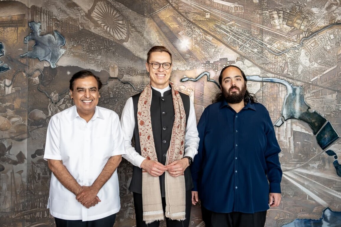 Ambani family hosts Finnish President Stubb at Mumbai residence