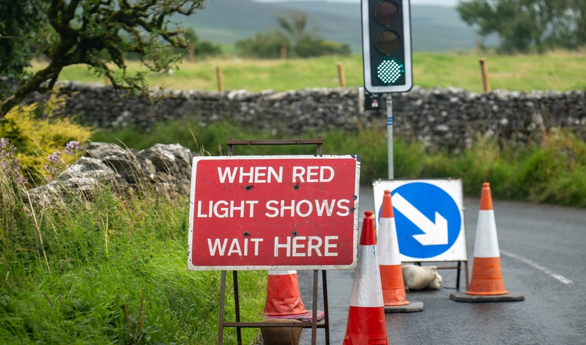 Road works around the corner in the Yorkshire Dales (c) Andy Pritchard/Shutterstock