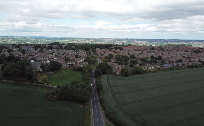 Aerial view of Winlaton | Credit: Cadent