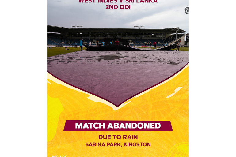 Rain washes out second ODI as West Indies' series hopes fade against Sri Lanka