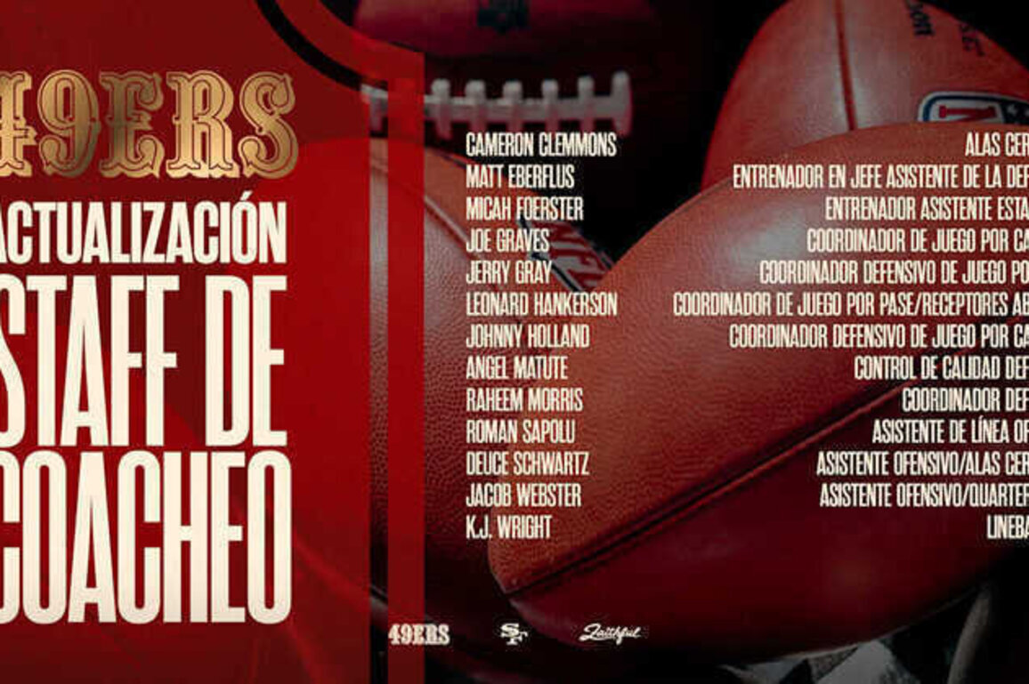 Los 49ers Anuncian Movimientos en el Cuerpo Tcnico