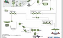 The conceptual flow sheet for the Kookaburra Gully project.