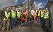  The Kensa Utilities team at the drilling of the first borehole for the Heat the Streets project in the Cornish village of Stithians