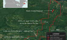 Map of expanded Nash Creek project claim boundary (scale altered for web)