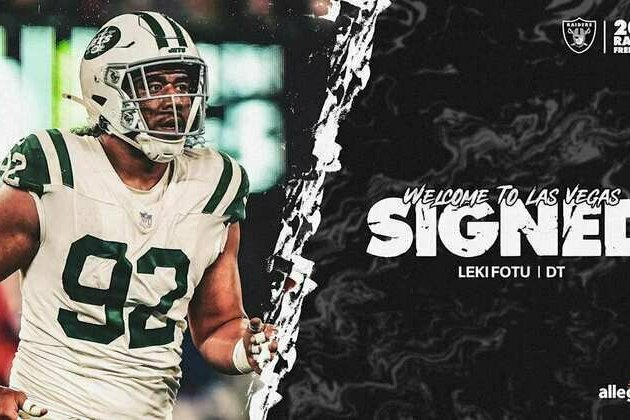 Raiders sign DT Leki Fotu