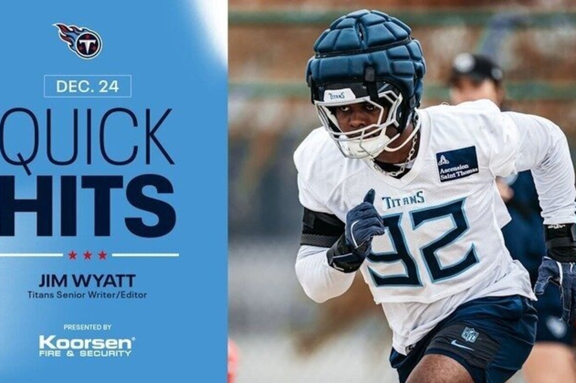 Quick Hits After Titans Practice on Christmas Eve