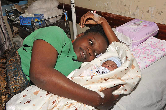aroline gesa gave birth to her first baby at sambya ospital that she named than mmanuel baale hoto by arim sozi