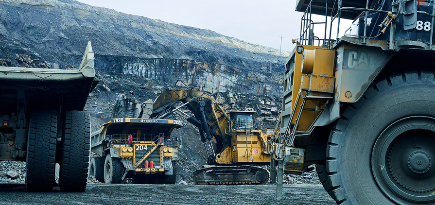 Heavy equipment at Ferrexpo's Poltava mine