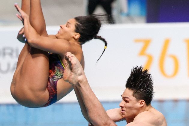 (SP)CHINA-BEIJING-DIVING-WORLD AQUATICS WORLD CUP-SUPER FINAL-MIXED 3M & 10M TEAM