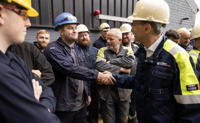Ed Miliband meets staff at Sheffield Forgemasters / Credit: Shaun Curry / DESNZ