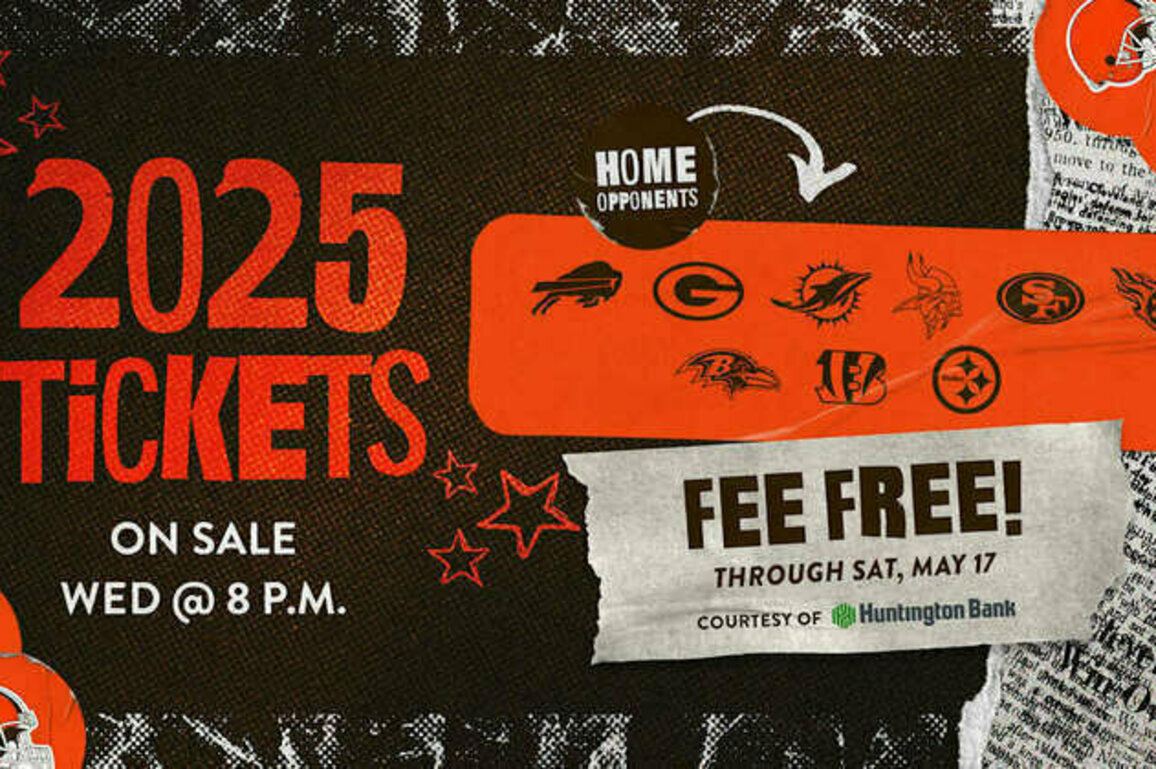 Browns single-game tickets will be FEE FREE for first 72 hours