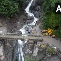 Bridge connecting Uttarkashi to Harsil reconstructed after Uttarkashi cloudburst