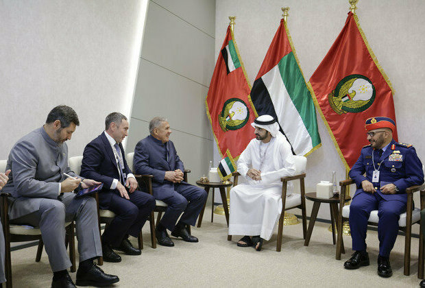 Hamdan bin Mohammed meets with President of Tatarstan on sidelines of IDEX 2025