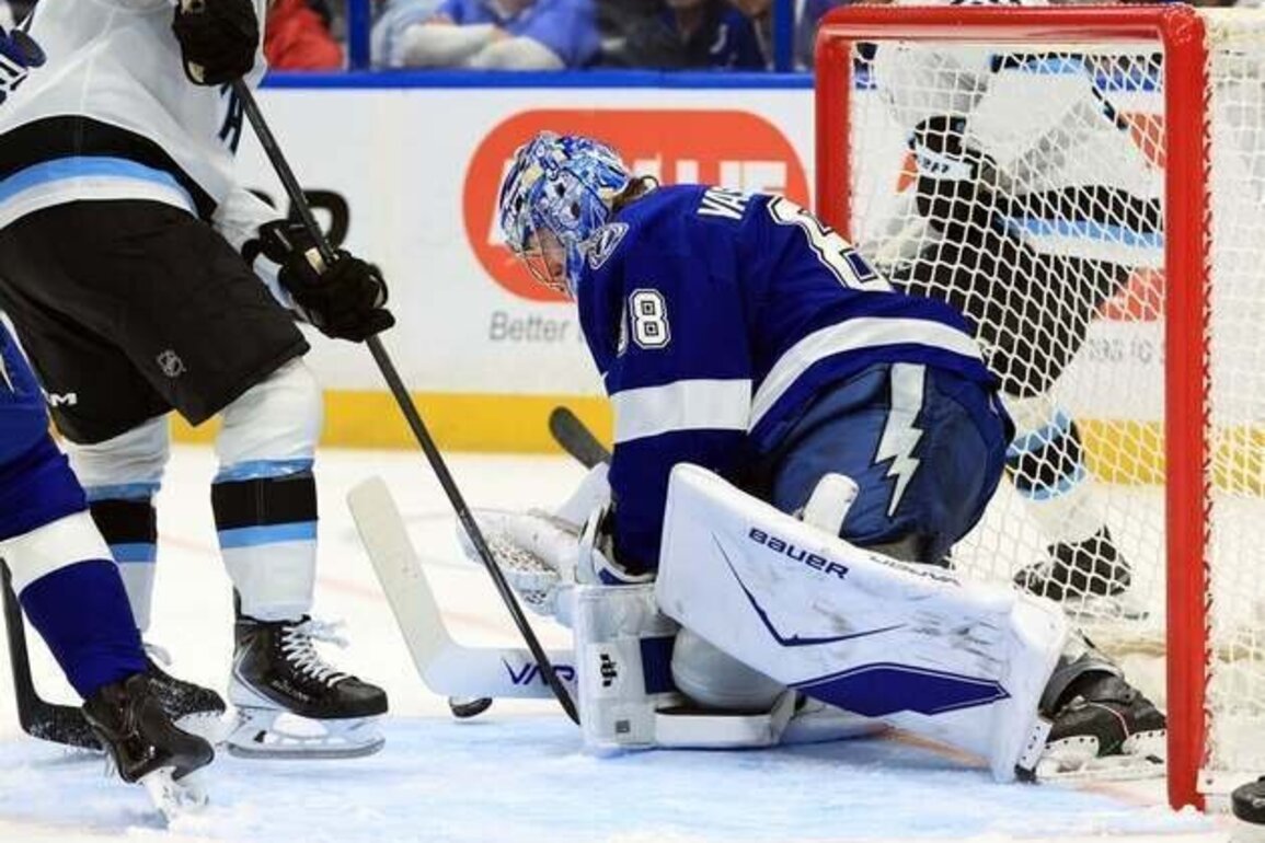 Andrei Vasilevskiy shines as Lightning blank Mammoth