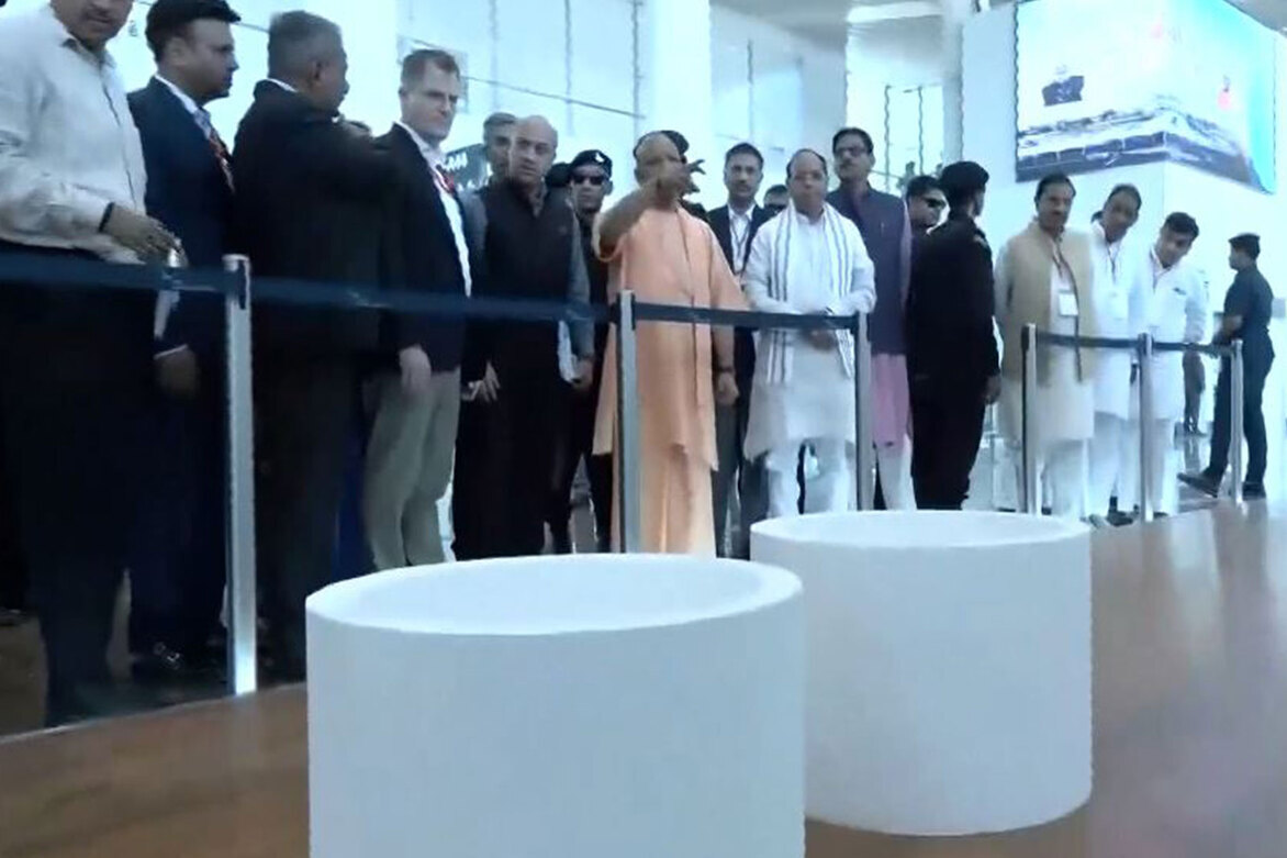 CM Yogi Adityanath inspects Jewar Airport ahead of its inauguration by PM Modi on March 28