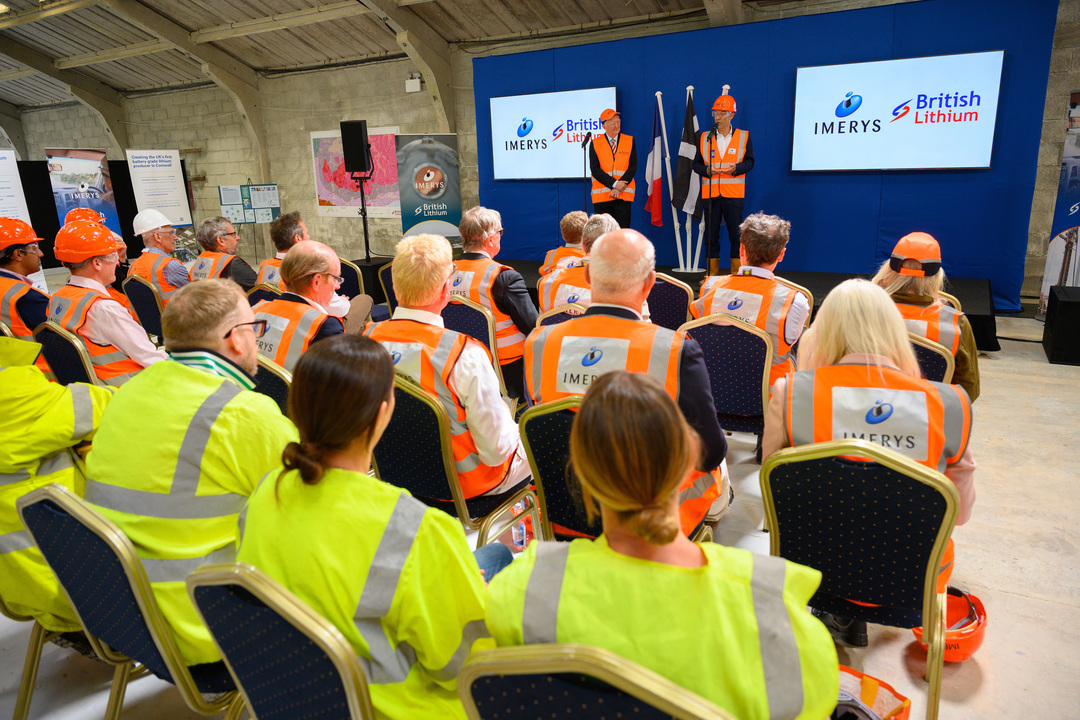 Announcement of the JV back in June at the pilot plant, featuring Roderick Smith - IBL director and senior board advisor and Alessandro Dazza - CEO at Imerys 