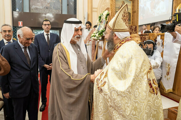 Nahyan bin Mubarak attends Easter celebrations at Egyptian Coptic Orthodox Church in Abu Dhabi