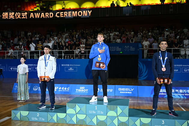 (SP)CHINA-CHENGDU-THE WORLD GAMES 2025-MUAYTHAI-MEN'S -57KG-AWARDING CEREMONY(CN)