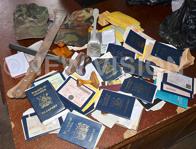  ome of the suspected forged passports which were recovered from amir abiriizis home 