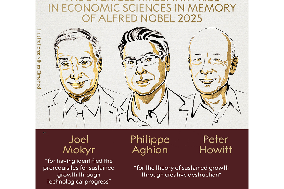 2025 Nobel Economics Prize goes to Mokyr, Aghion and Howitt for explaining how innovation fosters economic growth