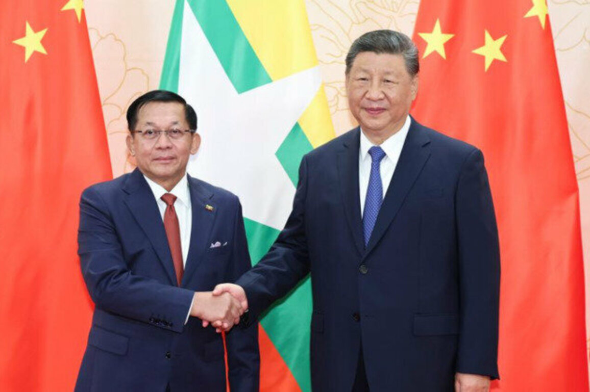 Chinese President Xi Jinping meets Myanmar's acting president