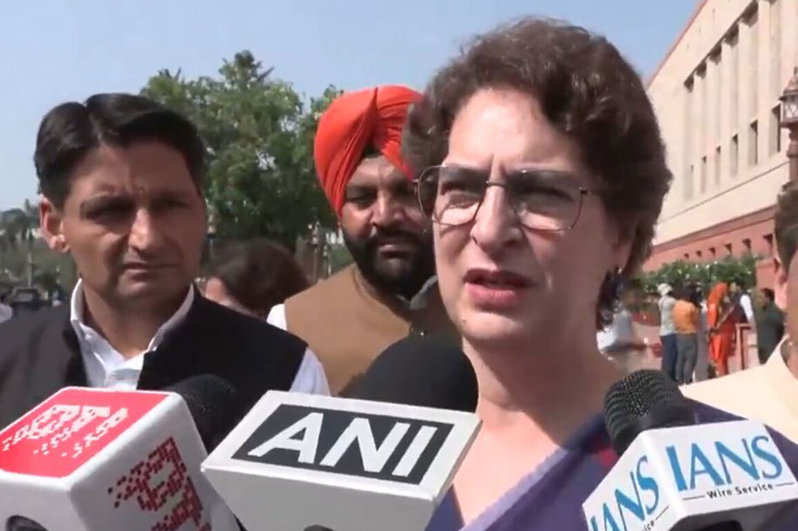 Priyanka Gandhi seeks discussion in Parliament on West Asia conflict