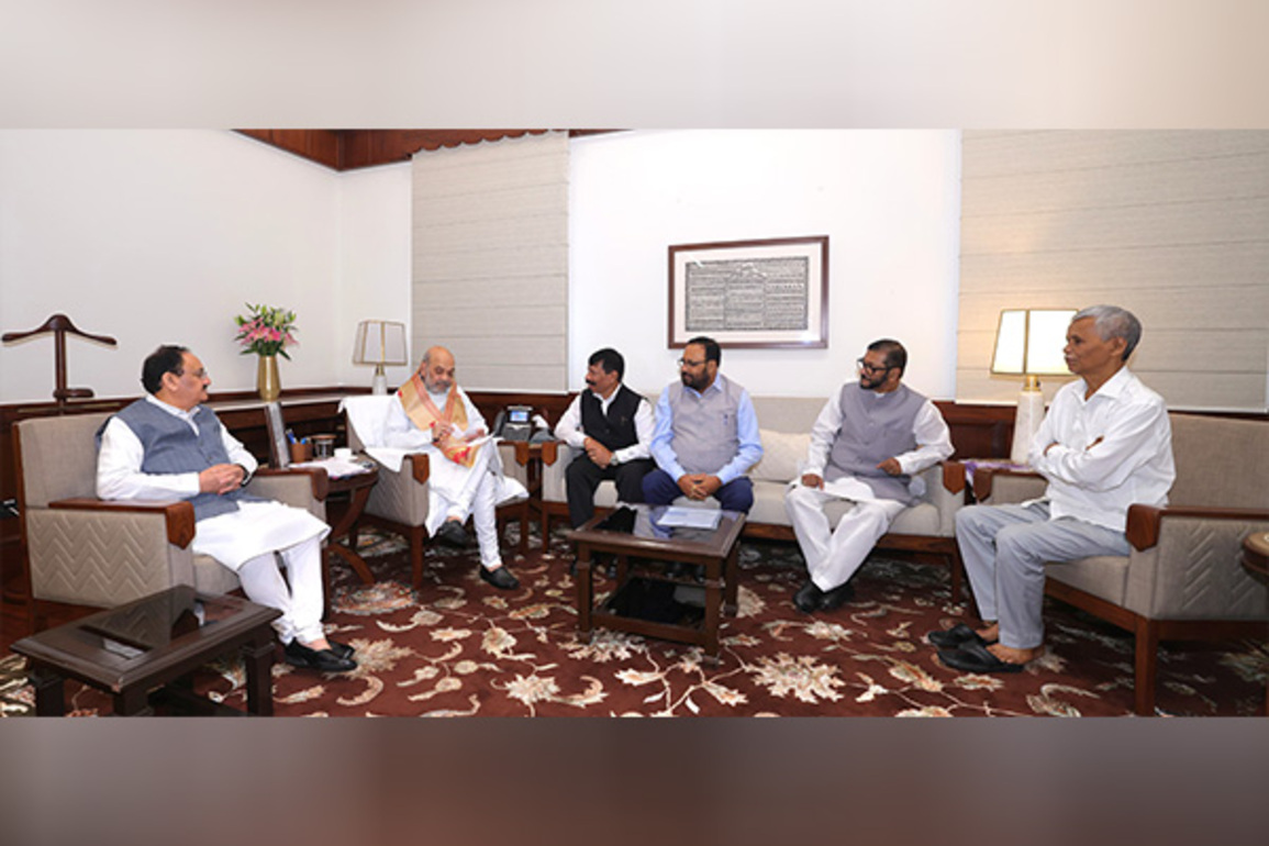 Assam: AGP President Atul Bora leads delegation to meet Amit Shah, reaffirms ties with NDA